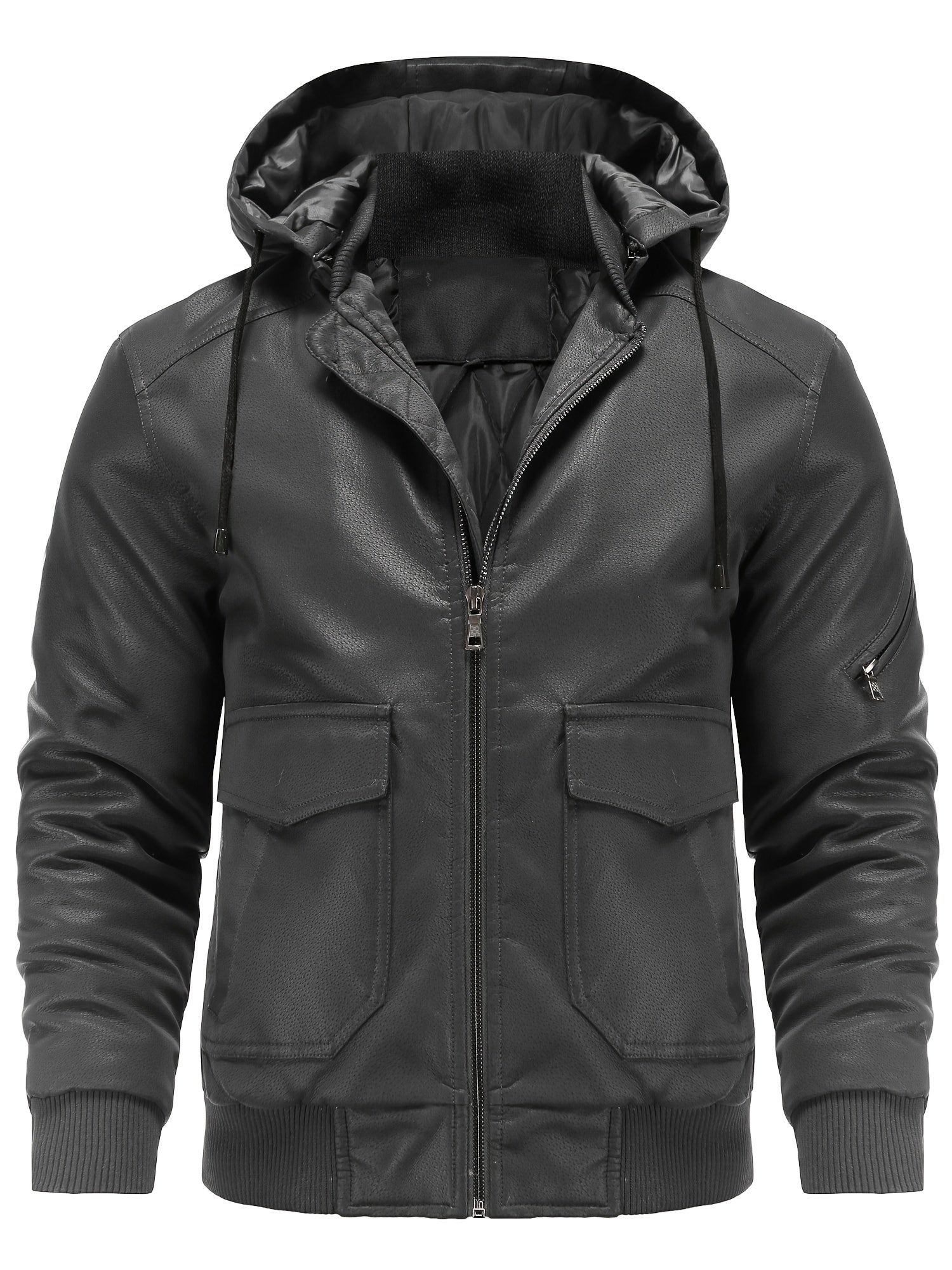 Giacca in pelle trapuntata