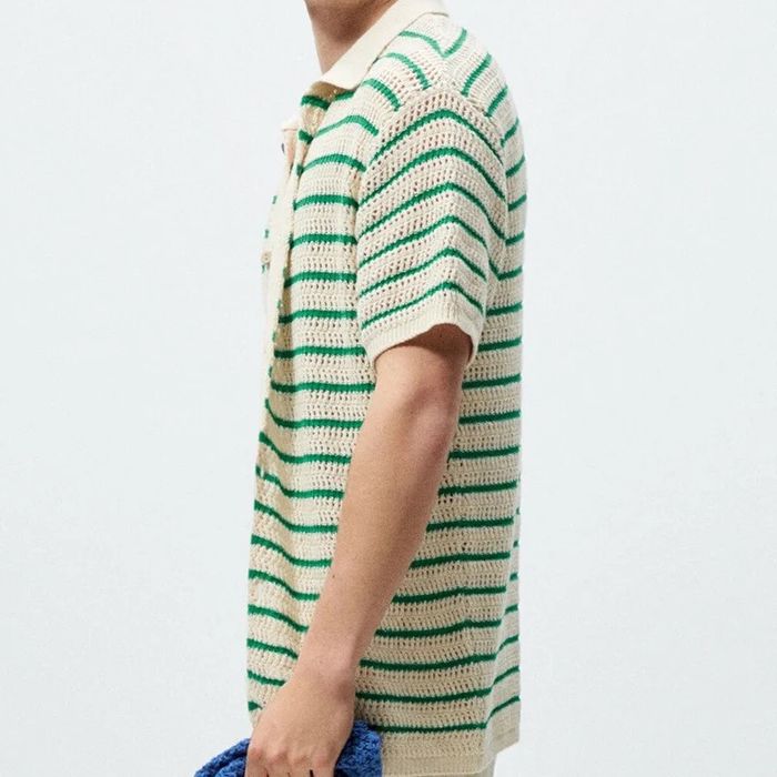 Maglione casual in lana a righe