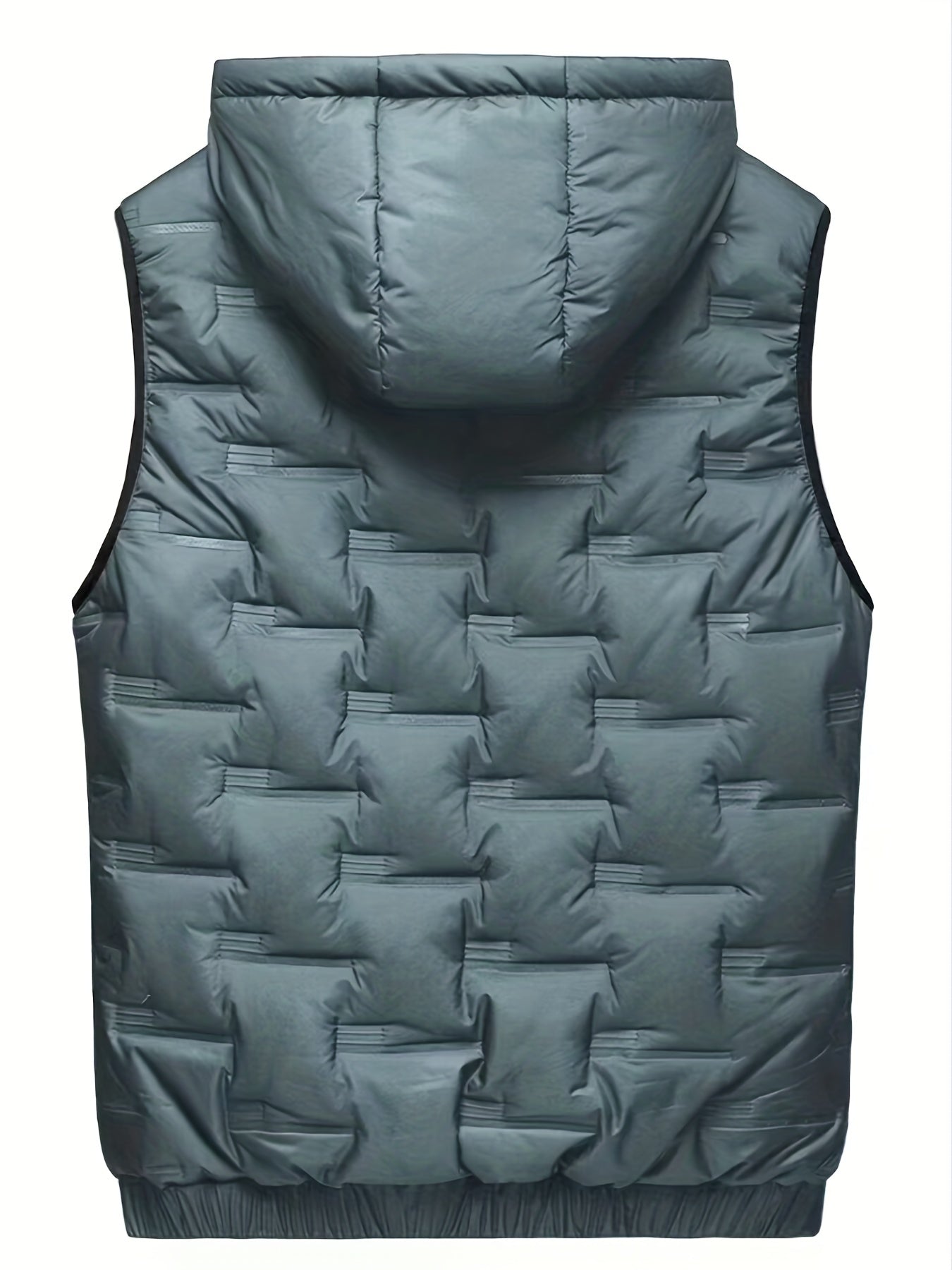 Gilet imbottito con cappuccio e cerniera