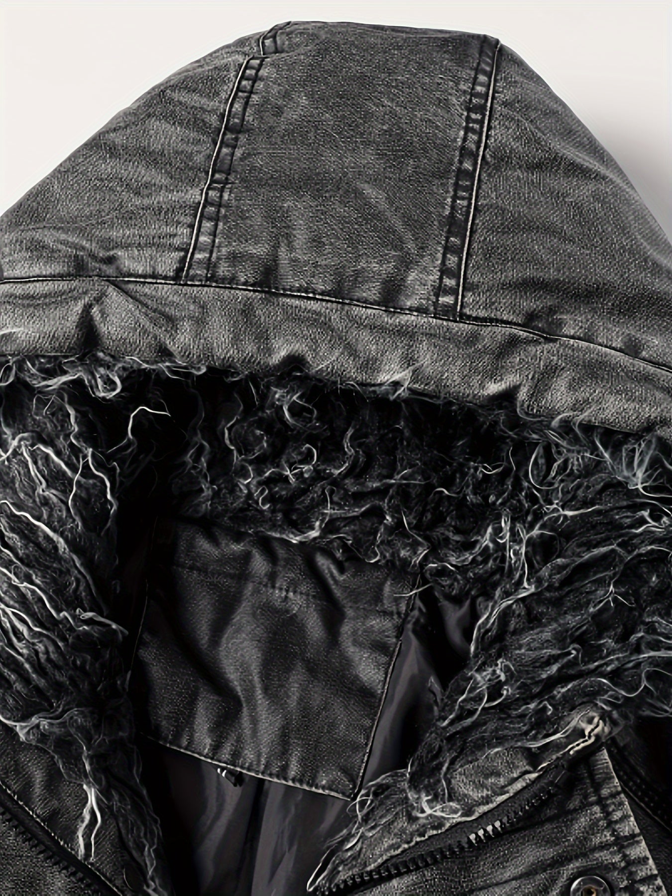 Giacca in denim nero da uomo