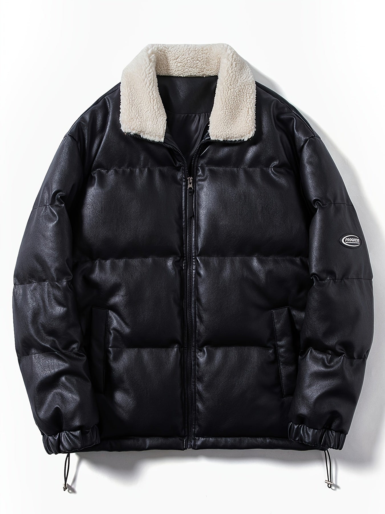 Giacca in pelle trapuntata da uomo