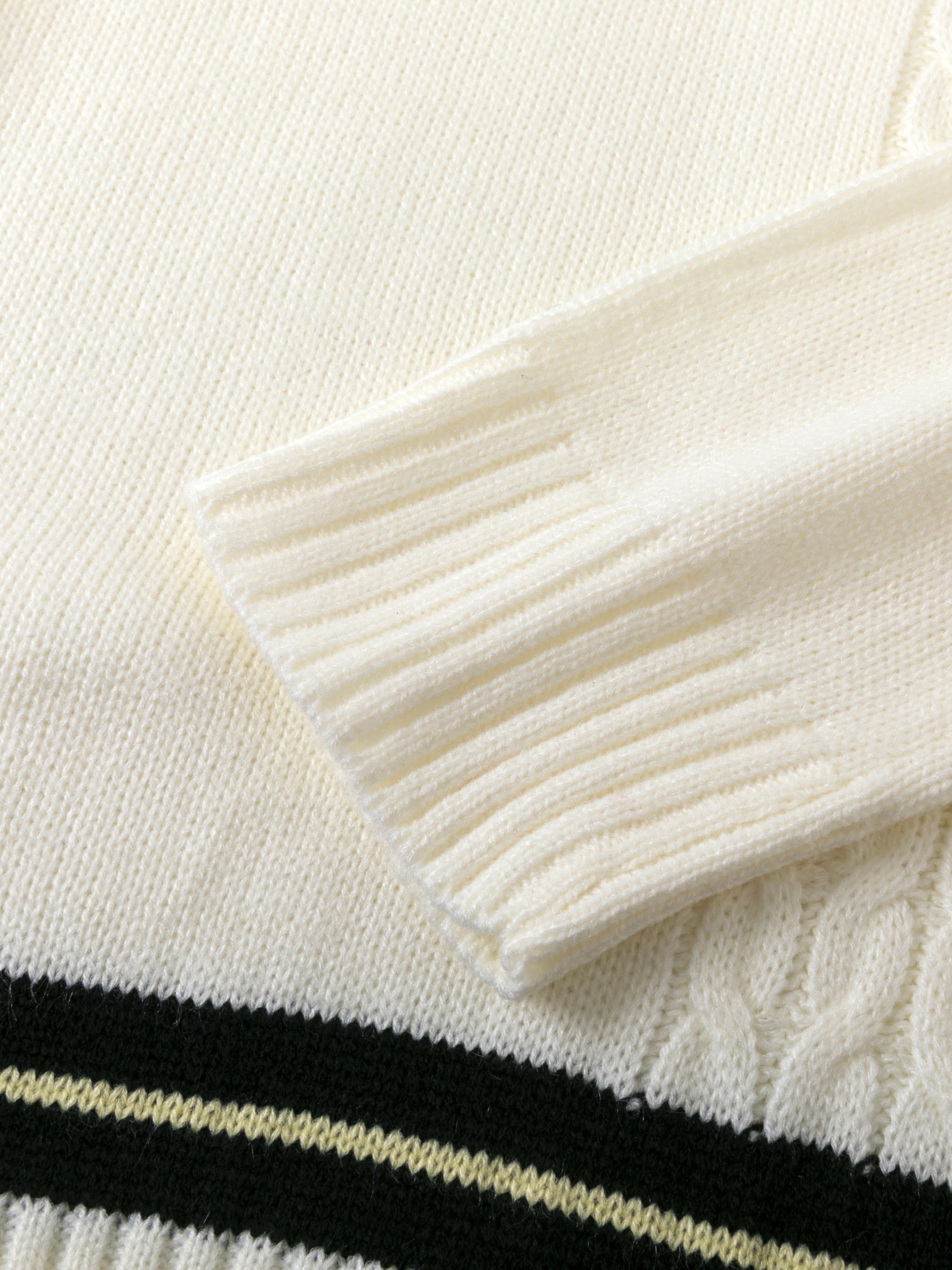 Maglione lavorato a maglia beige con elasticit? media