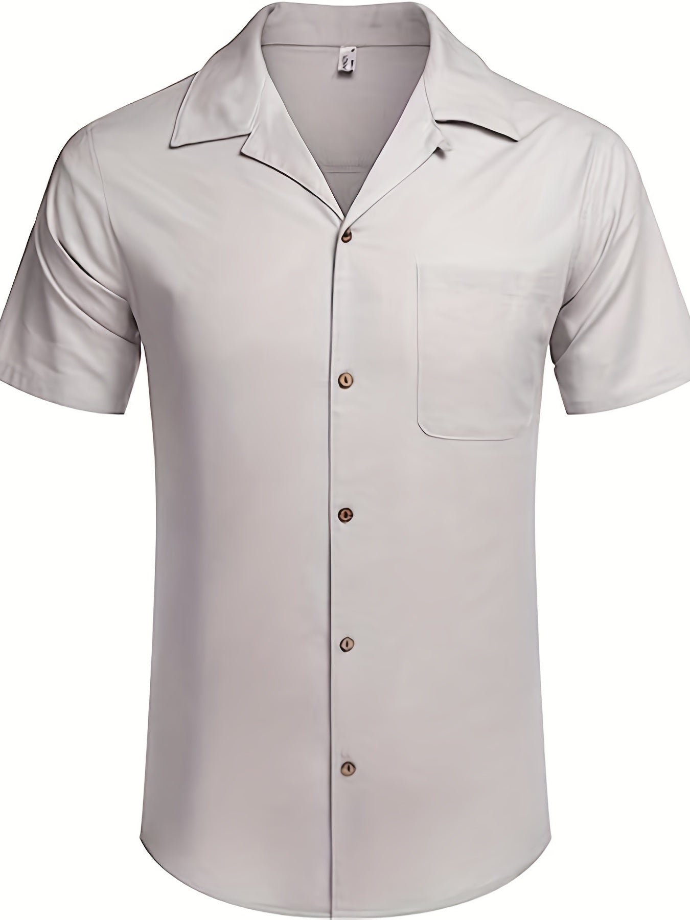 Camicia ampia casual, leggermente elasticizzata con maniche corte e risvolti