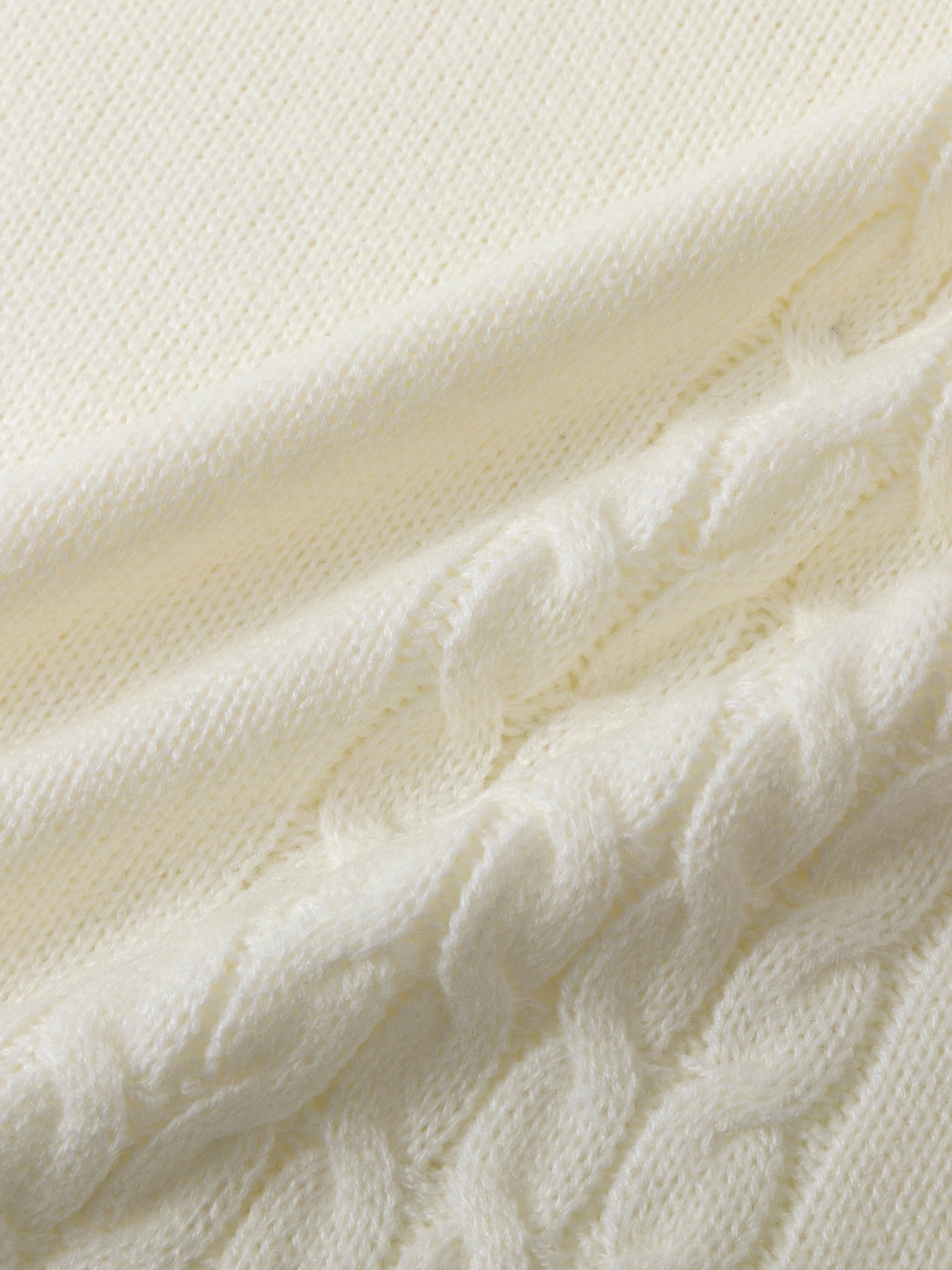 Maglione lavorato a maglia beige con elasticit? media