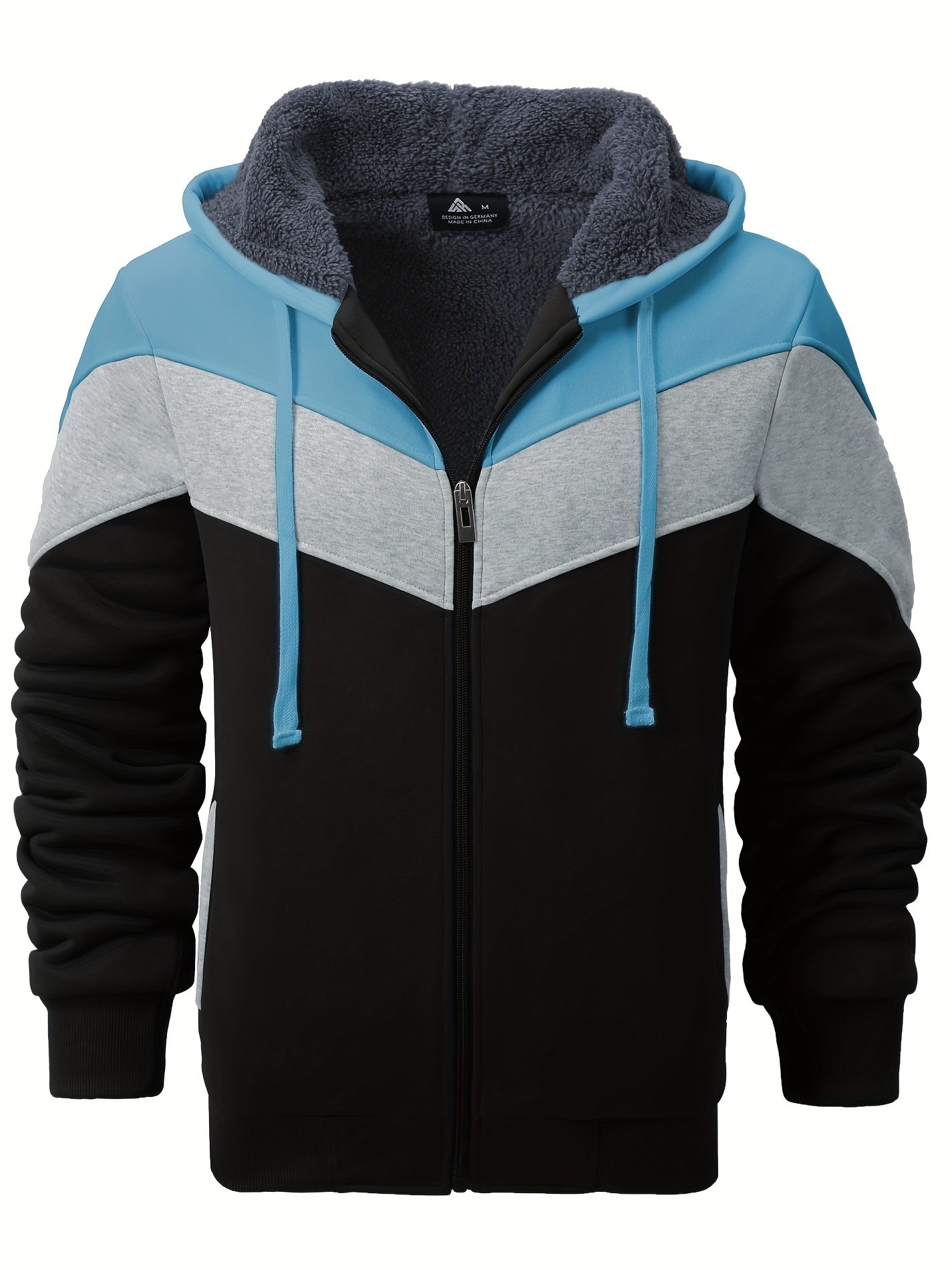 Felpa con cappuccio versatile in pelliccia da uomo