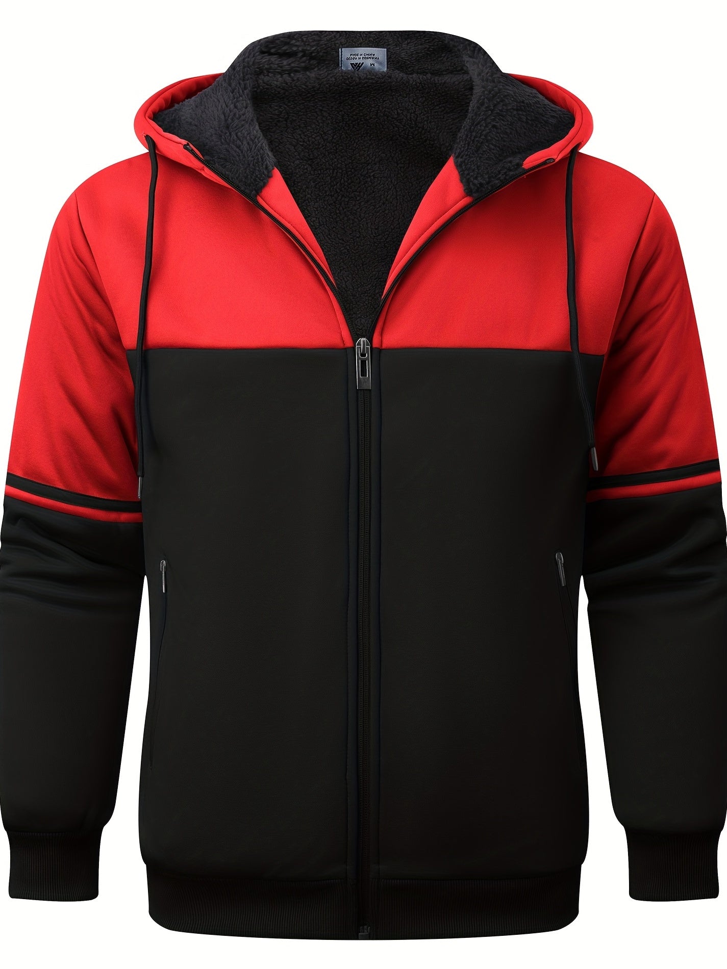 Felpa con cappuccio in pelliccia da uomo