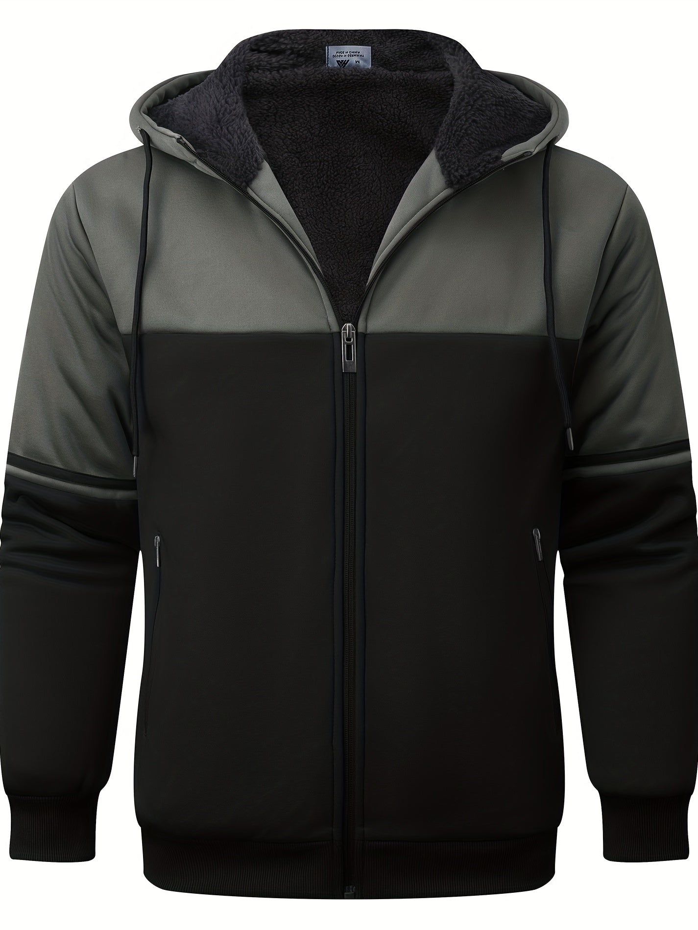 Felpa con cappuccio in pelliccia da uomo