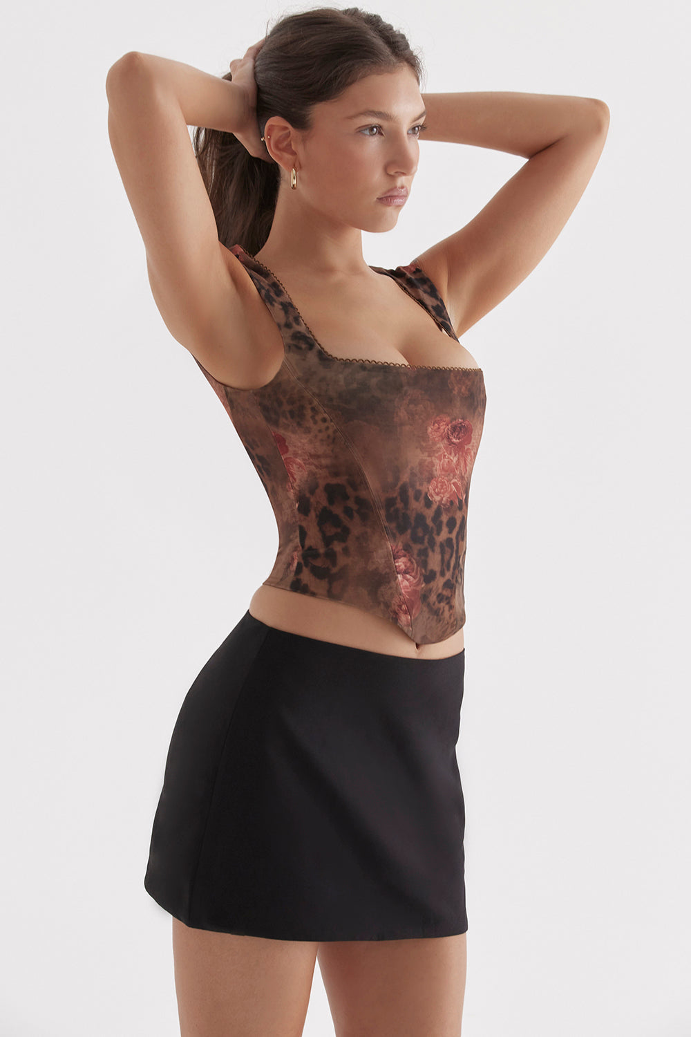 Corsetto con motivo floreale