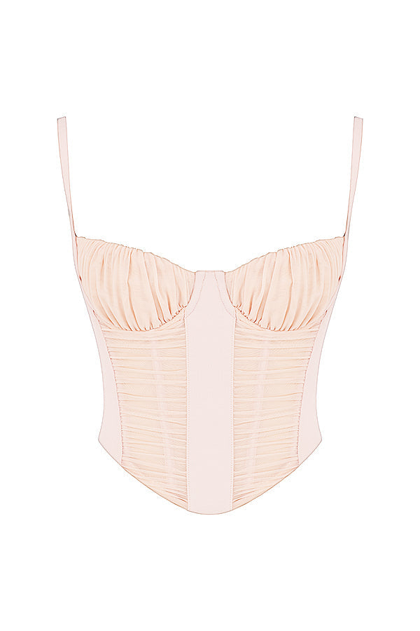 Corsetto con arricciatura peonia
