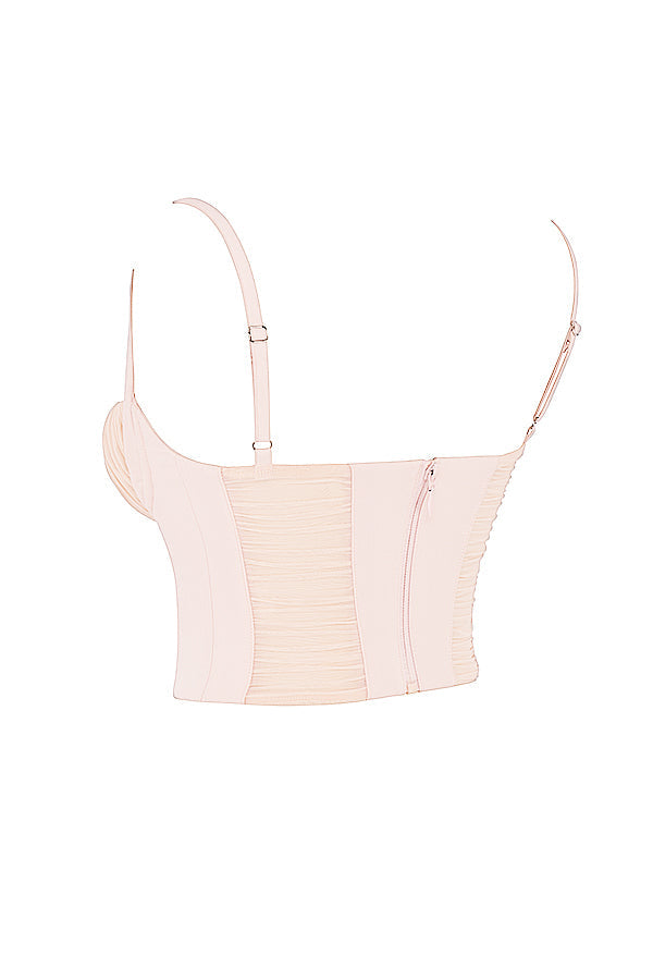 Corsetto con arricciatura peonia