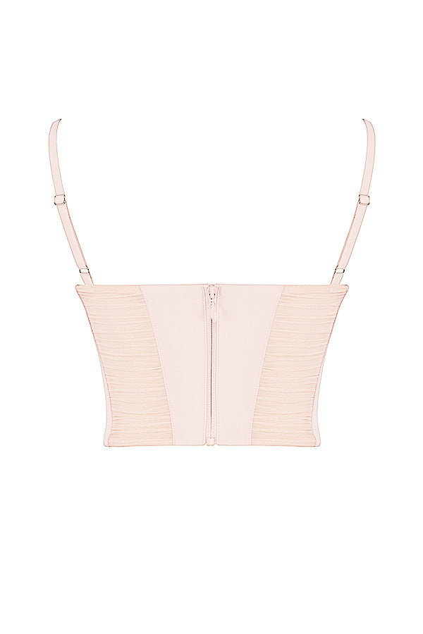 Corsetto con arricciatura peonia