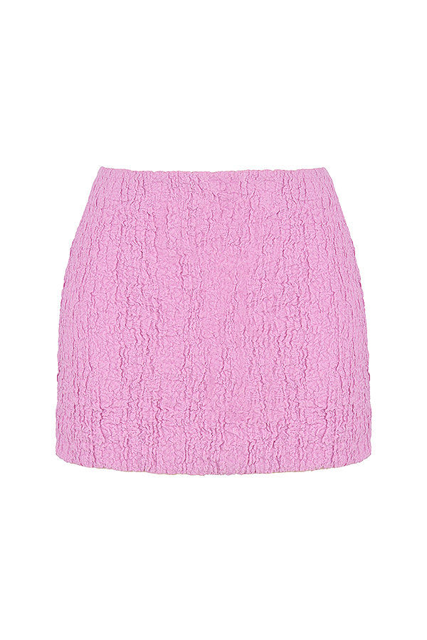 Corsetto ritagliato rosa con minigonna