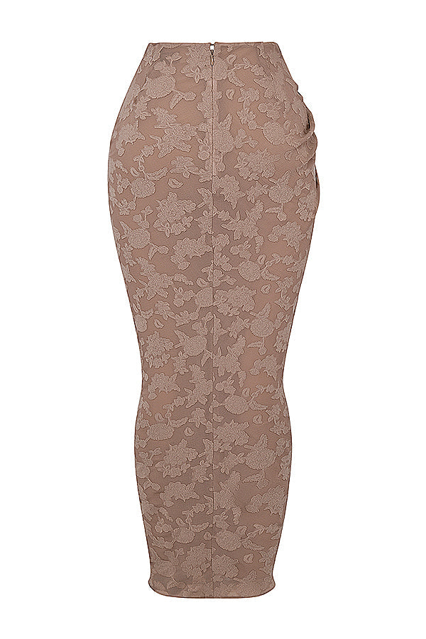 Set di corsetto a forma di fungo con finiture in pizzo e maxi gonna