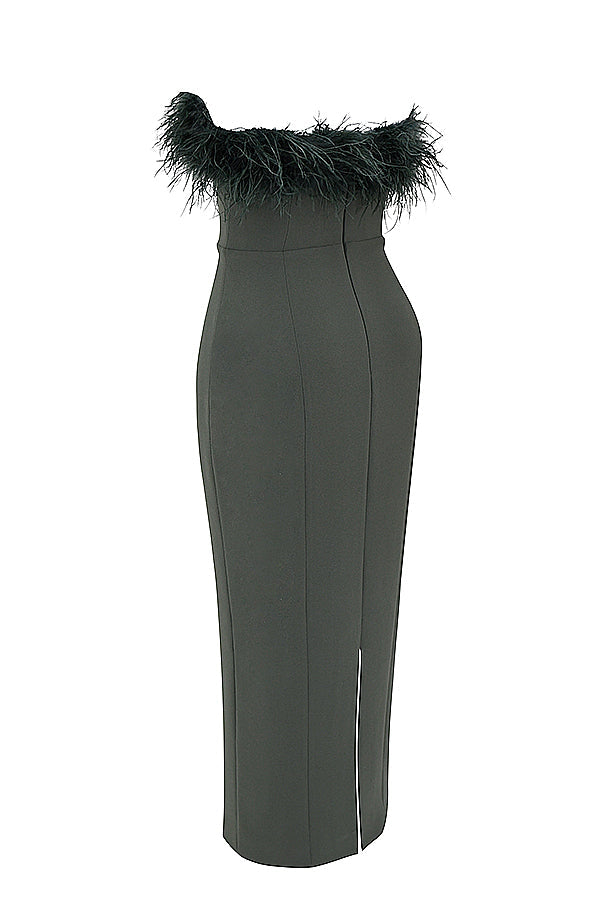 Maxi vestito in eucalipto