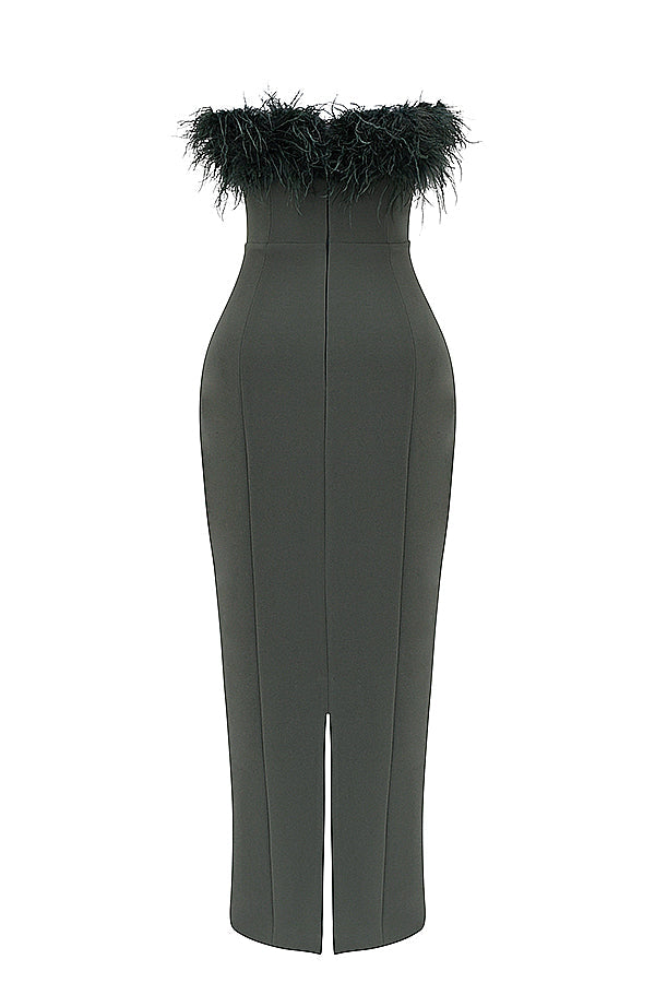 Maxi vestito in eucalipto