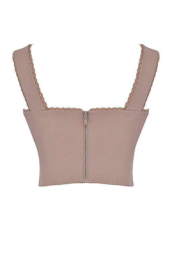 Set di corsetto a forma di fungo con finiture in pizzo e maxi gonna