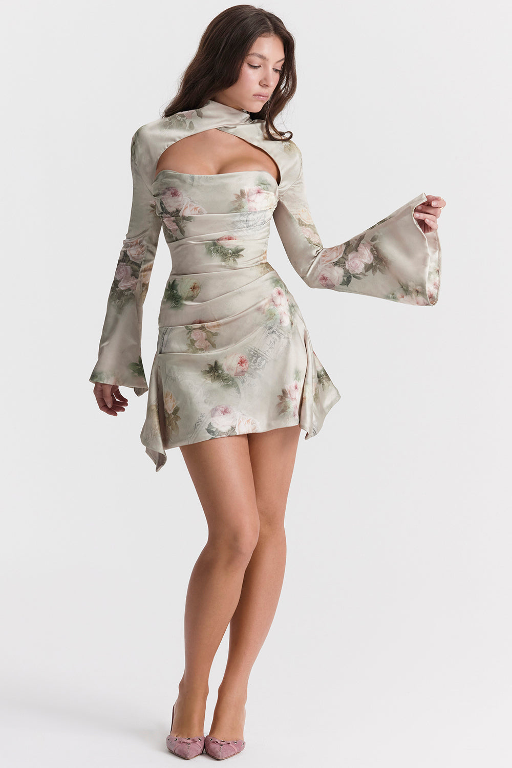 Abito a corsetto drappeggiato