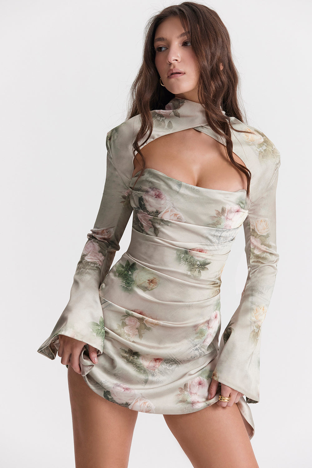 Abito a corsetto drappeggiato