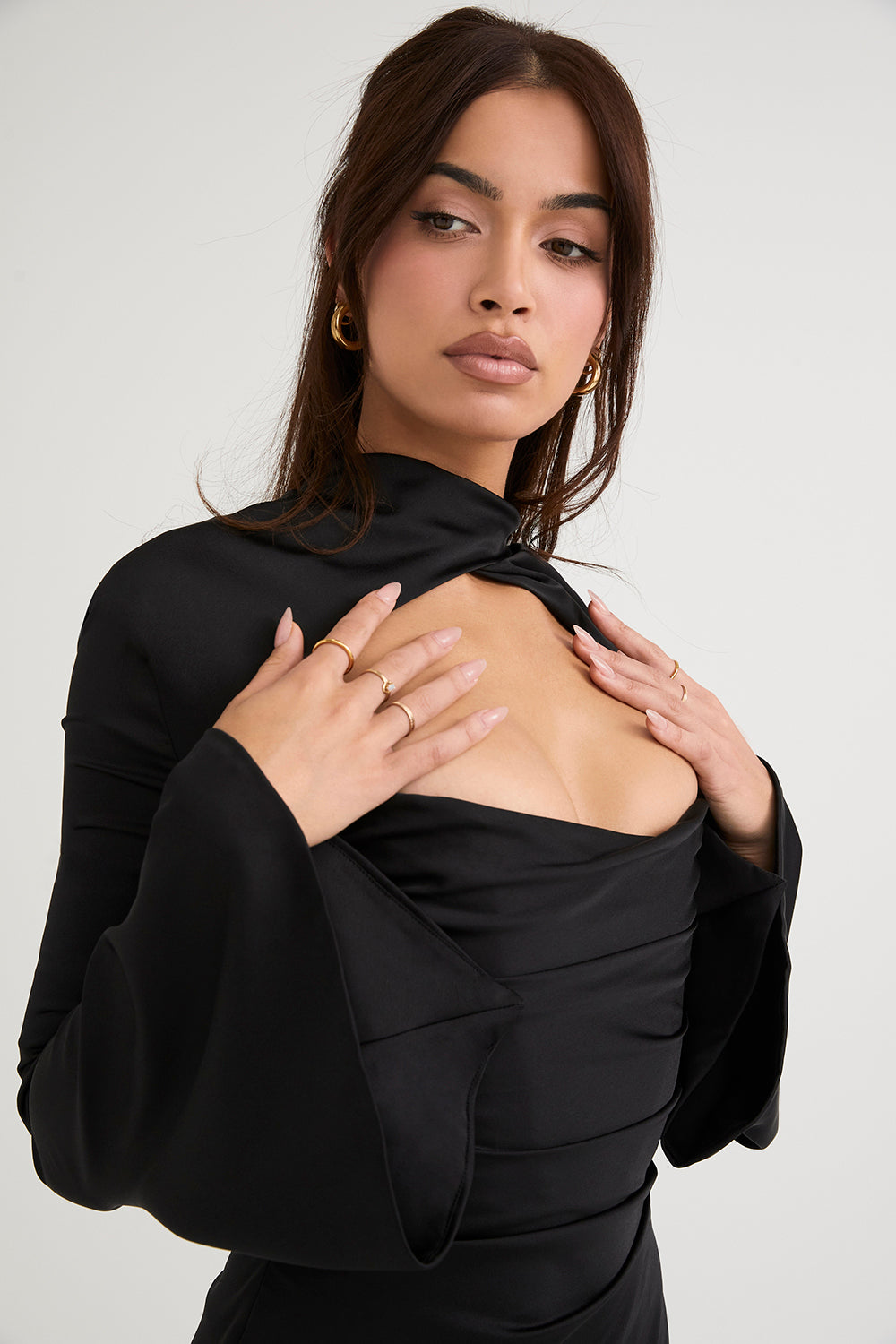 Abito a corsetto drappeggiato