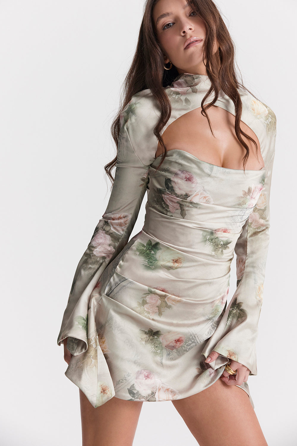 Abito a corsetto drappeggiato