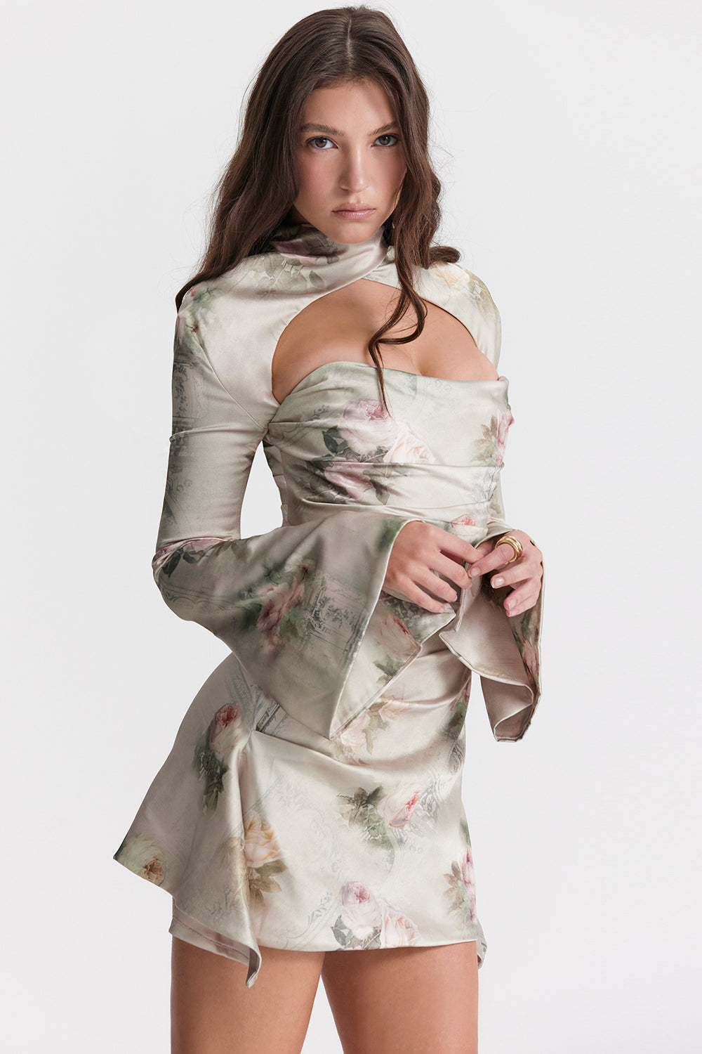 Abito a corsetto drappeggiato