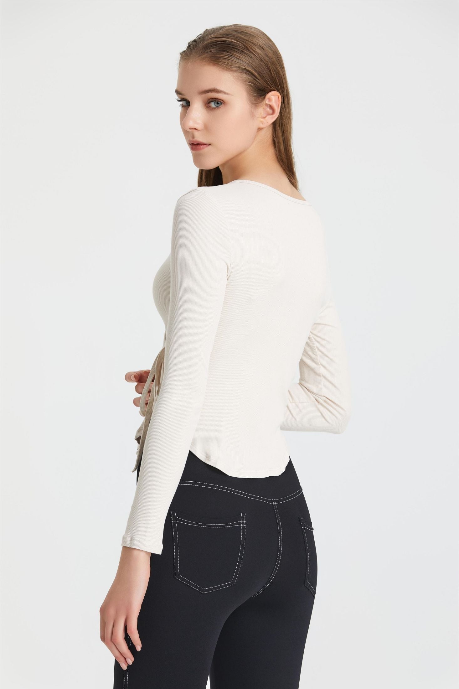 Maglia sportiva traspirante con maniche lunghe
