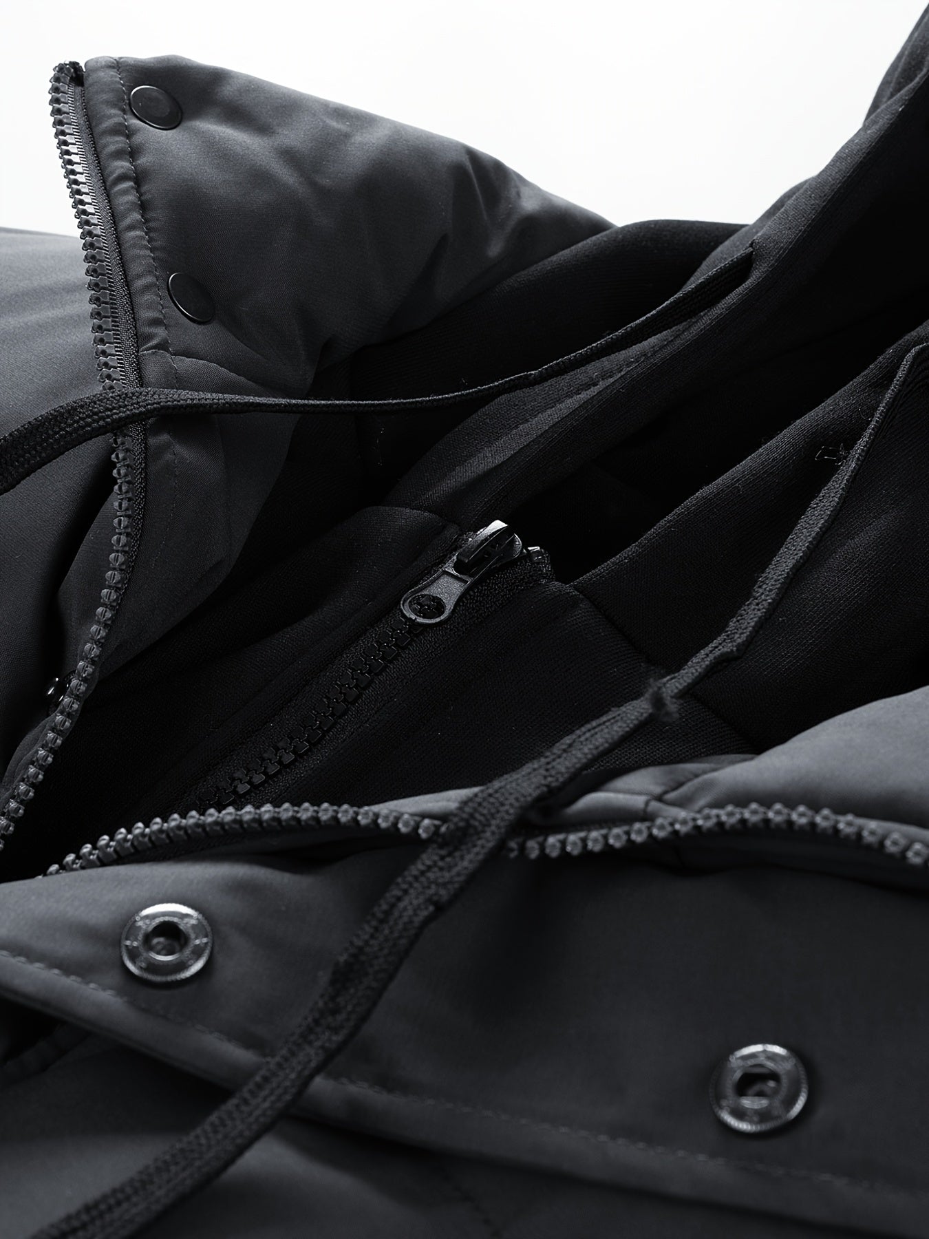 Giubbotto foderato in cotone grigio con cappuccio