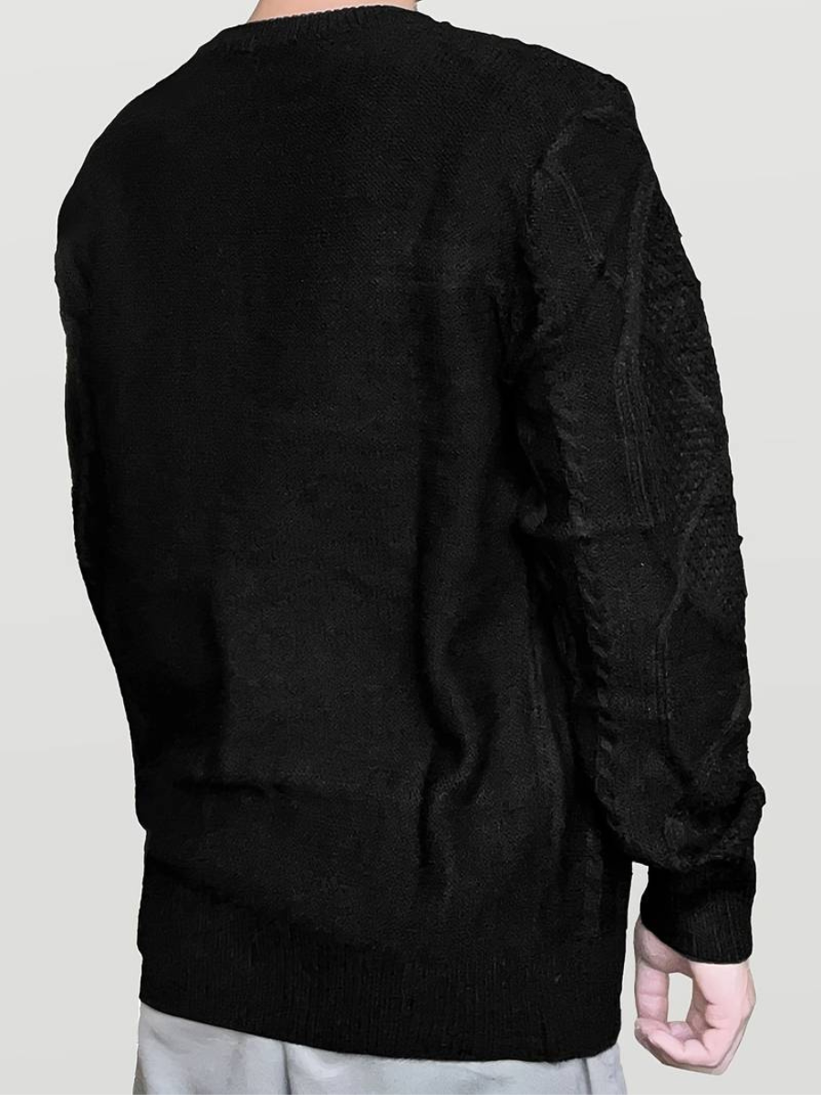 maglione lavorato a maglia foderato