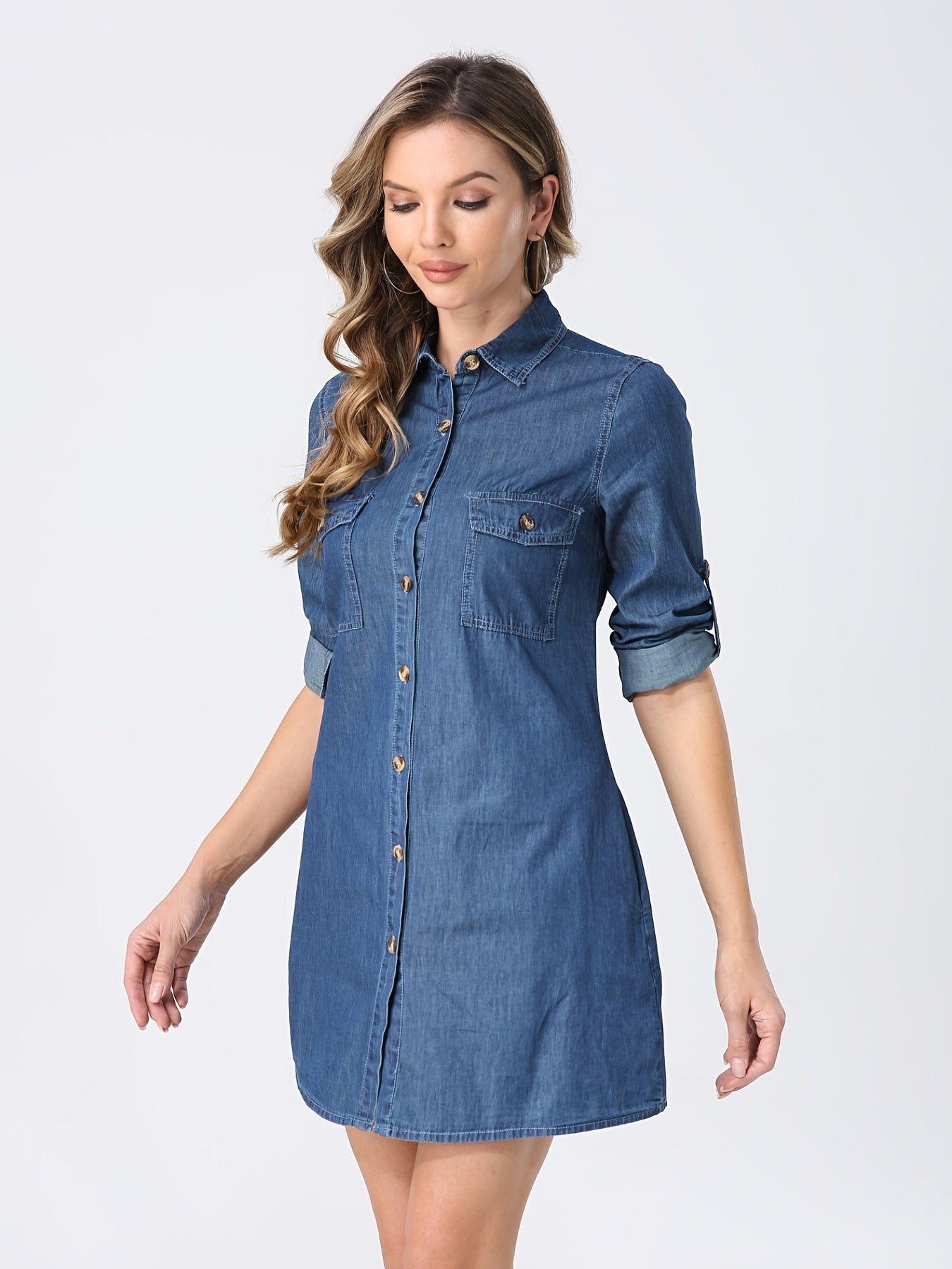 Camicia in denim ampia da donna