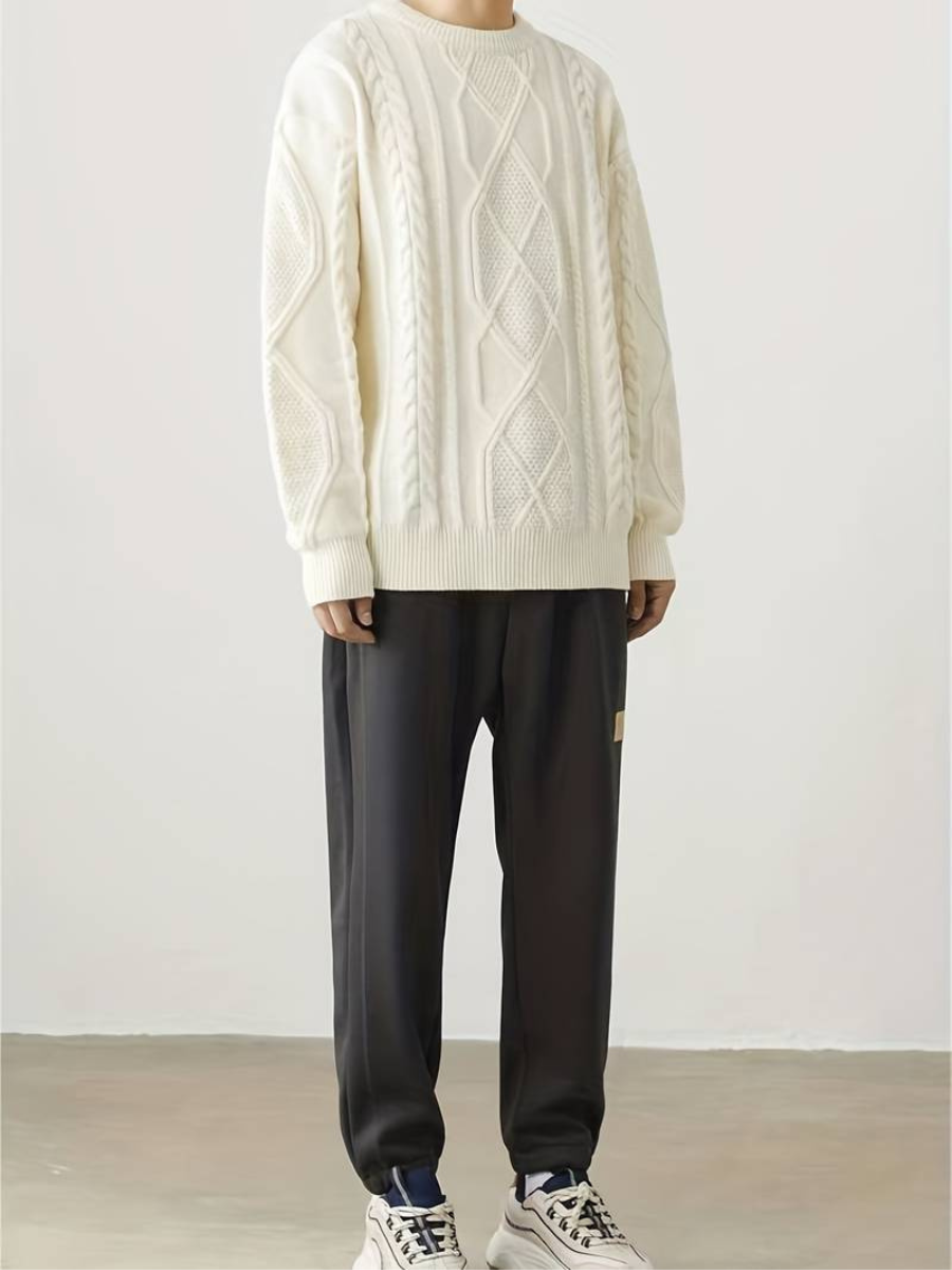 maglione lavorato a maglia foderato