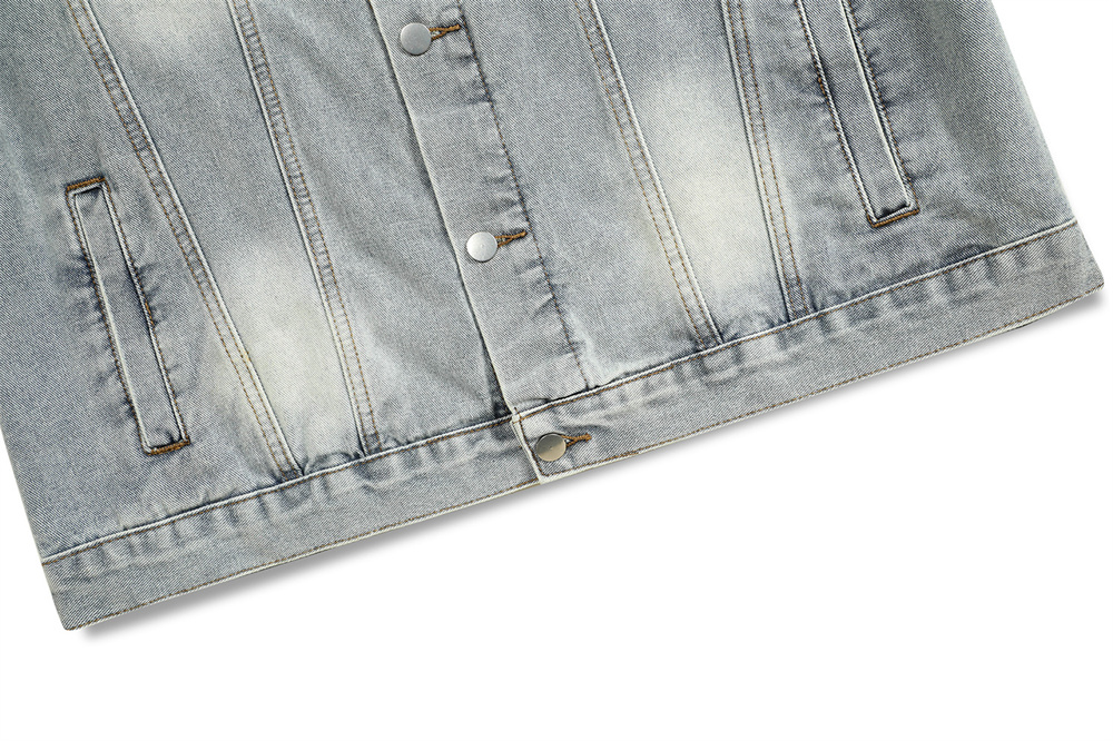 Giacca in denim scheletrato da uomo