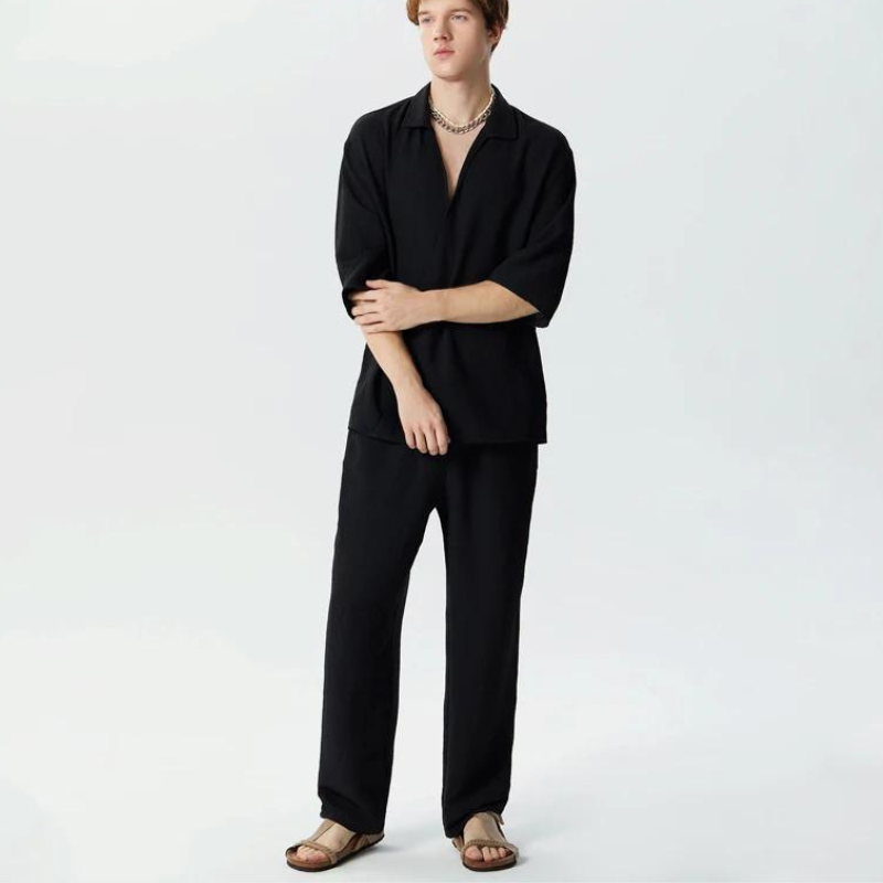 Camicie casual con maniche medie e pantaloni