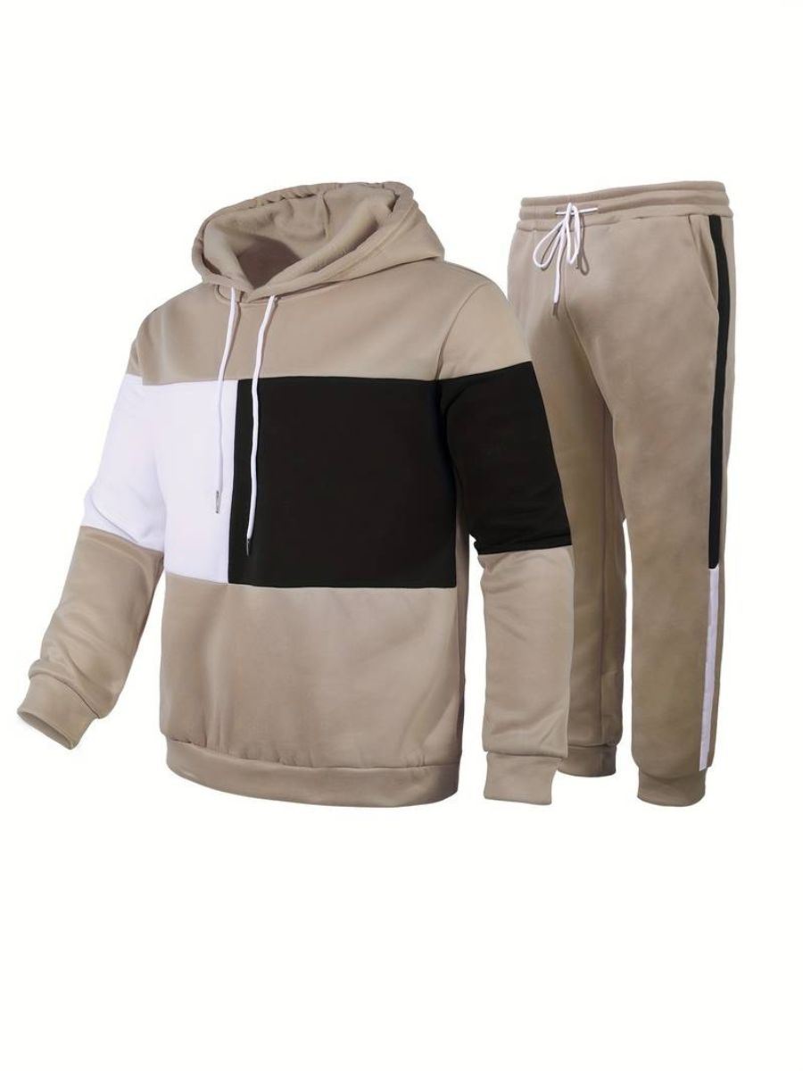 felpa con cappuccio e pantaloni da jogging con coulisse