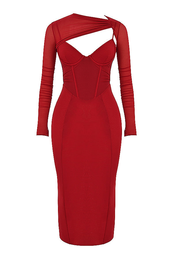 Abito corsetto midi