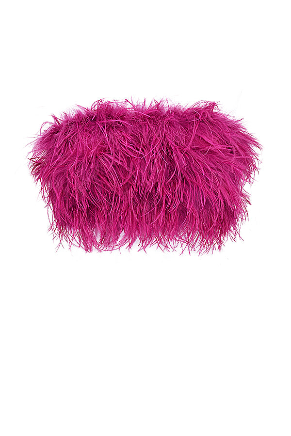 Fascia rosa brillante con paillettes e maxi gonna