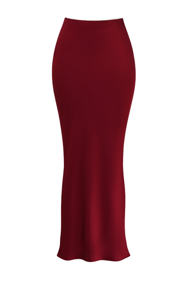 Corsetto e gonna rosso rubino
