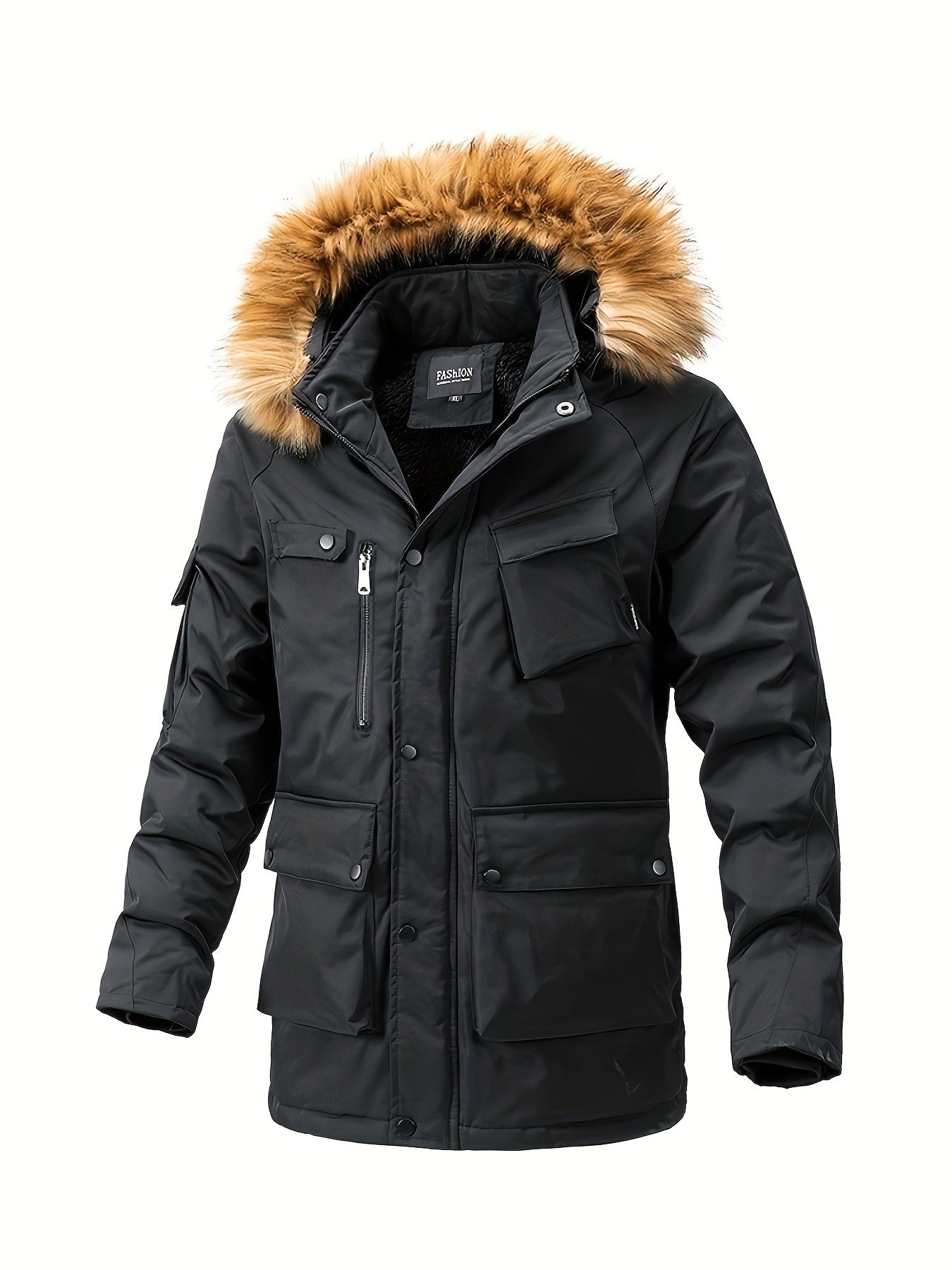 Cappotto invernale in cotone con cappuccio
