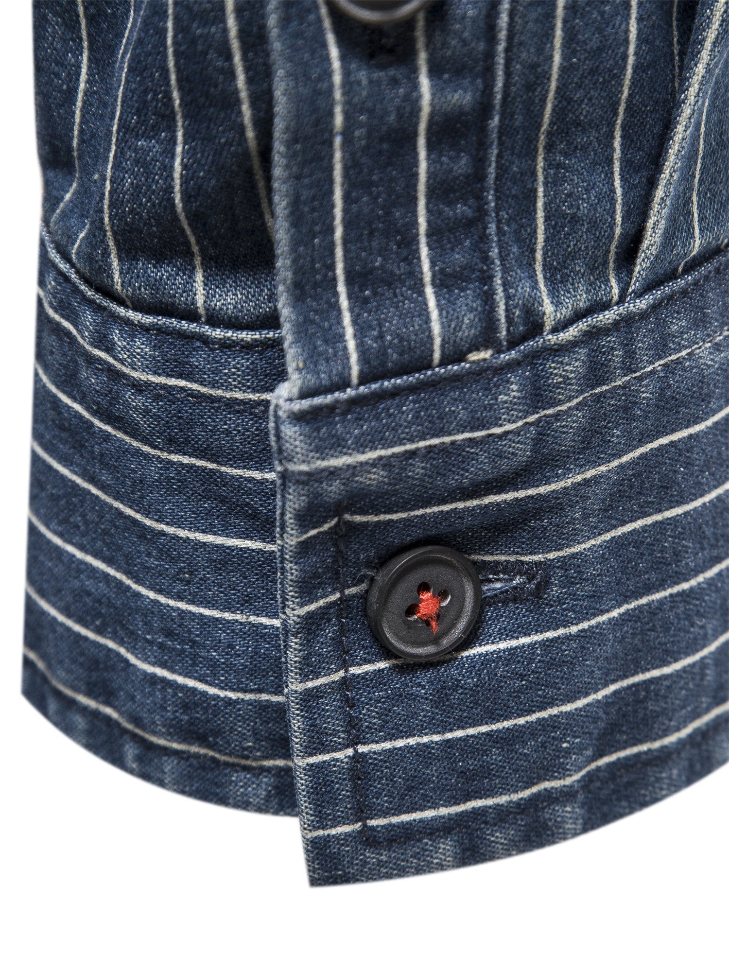 Camicia a righe in denim stretch