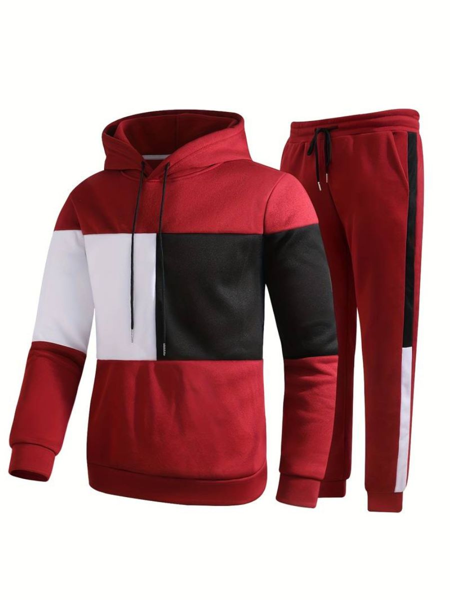 felpa con cappuccio e pantaloni da jogging con coulisse