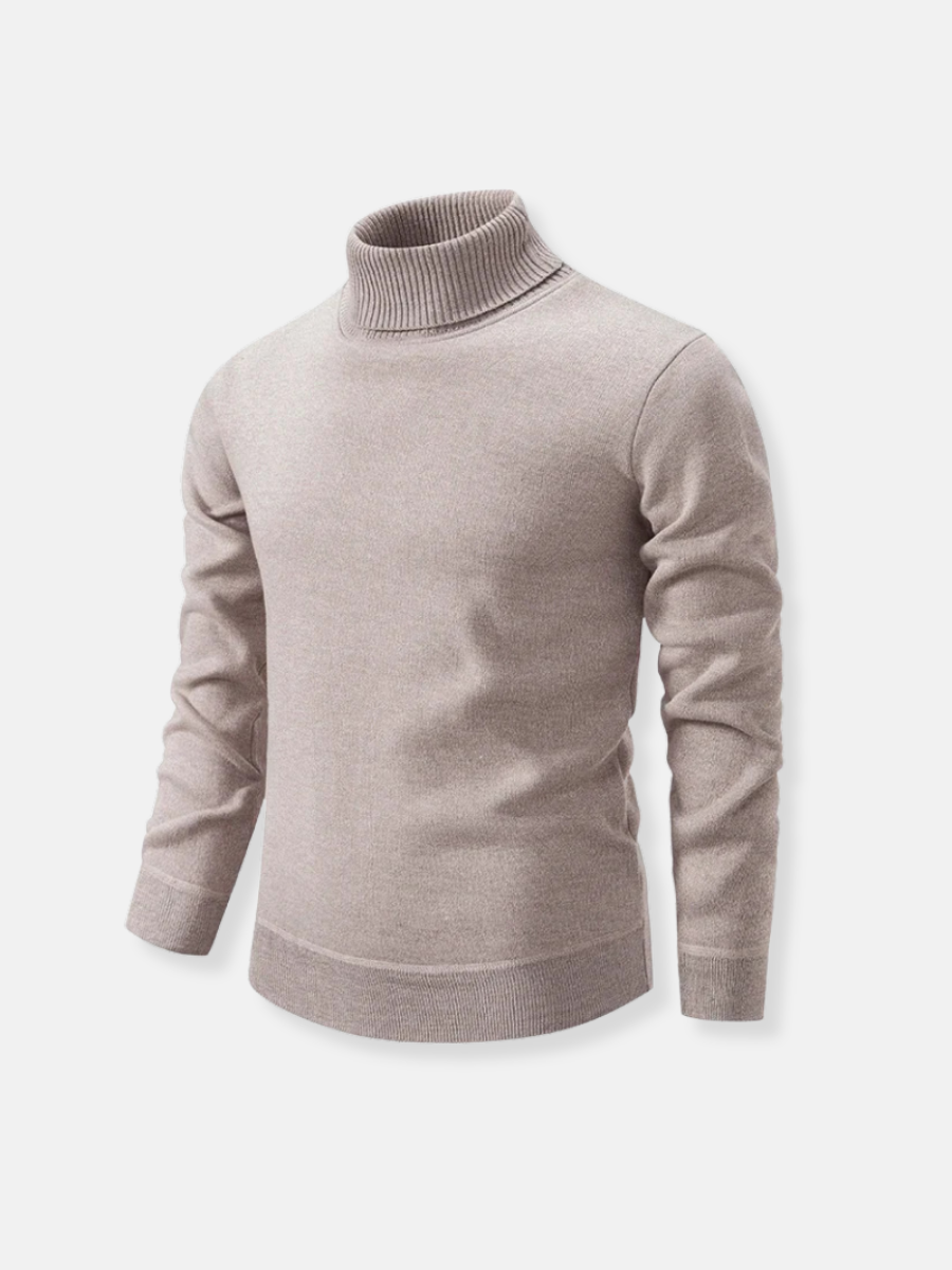 Maglione dolcevita setoso realizzato al 100% in lana