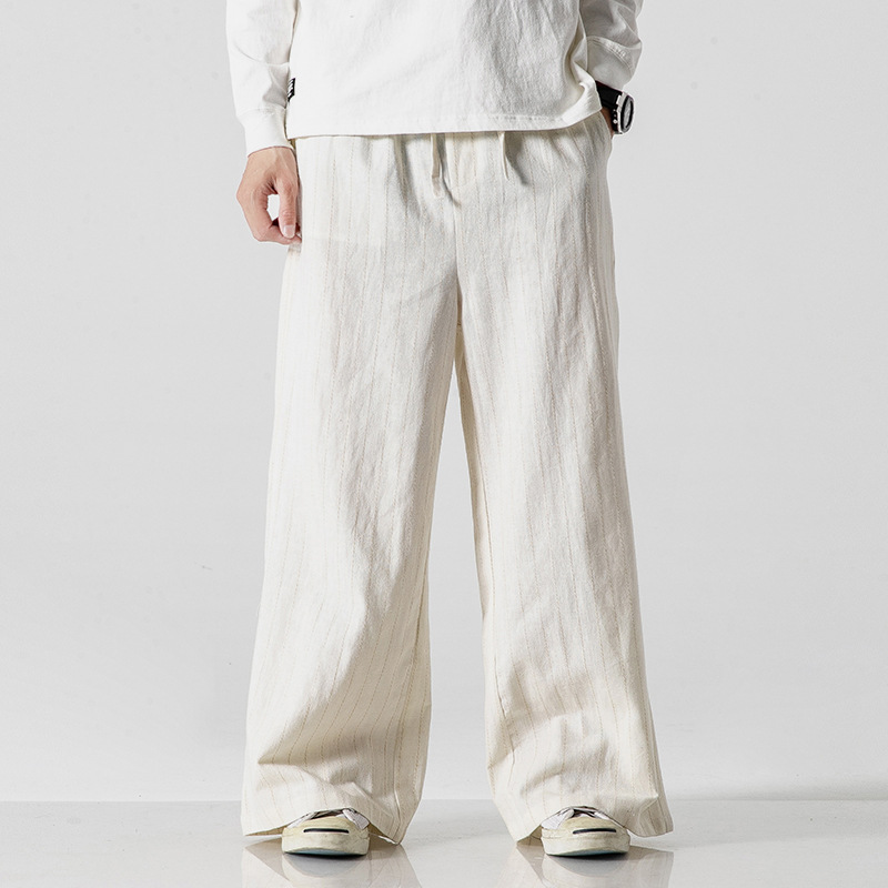 Pantaloni a righe con gamba dritta