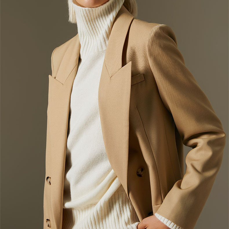 Giacca blazer da donna in twill di lana
