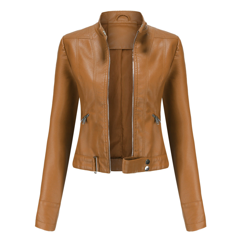 Elegante giacca in pelle da donna