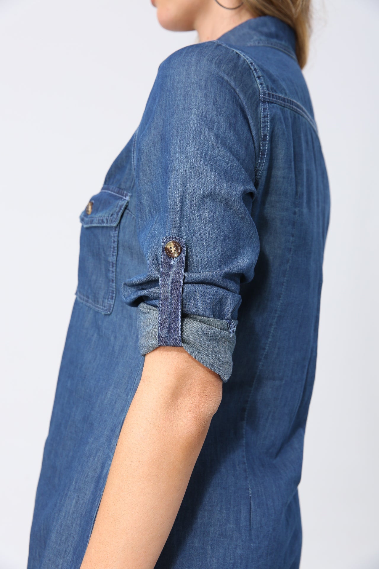Camicia in denim ampia da donna