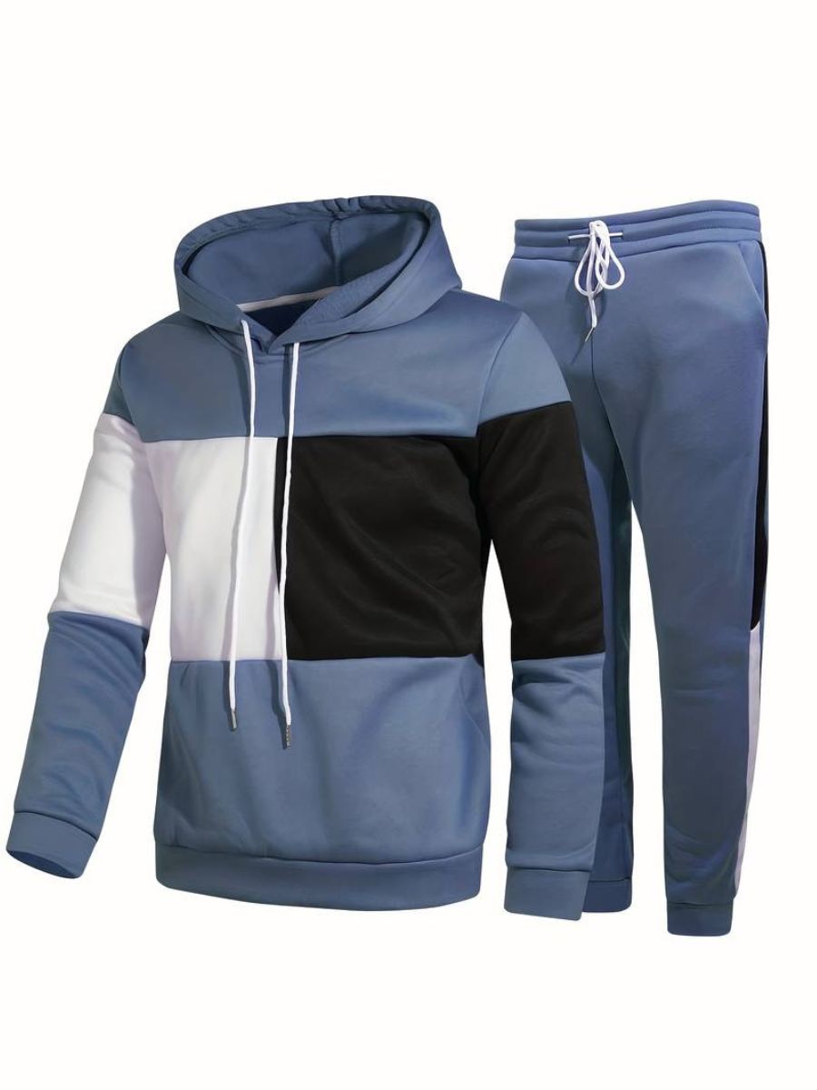 felpa con cappuccio e pantaloni da jogging con coulisse