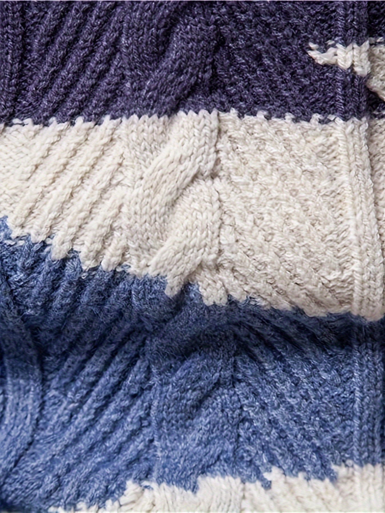 Maglione lavorato a maglia con strisce per uomo