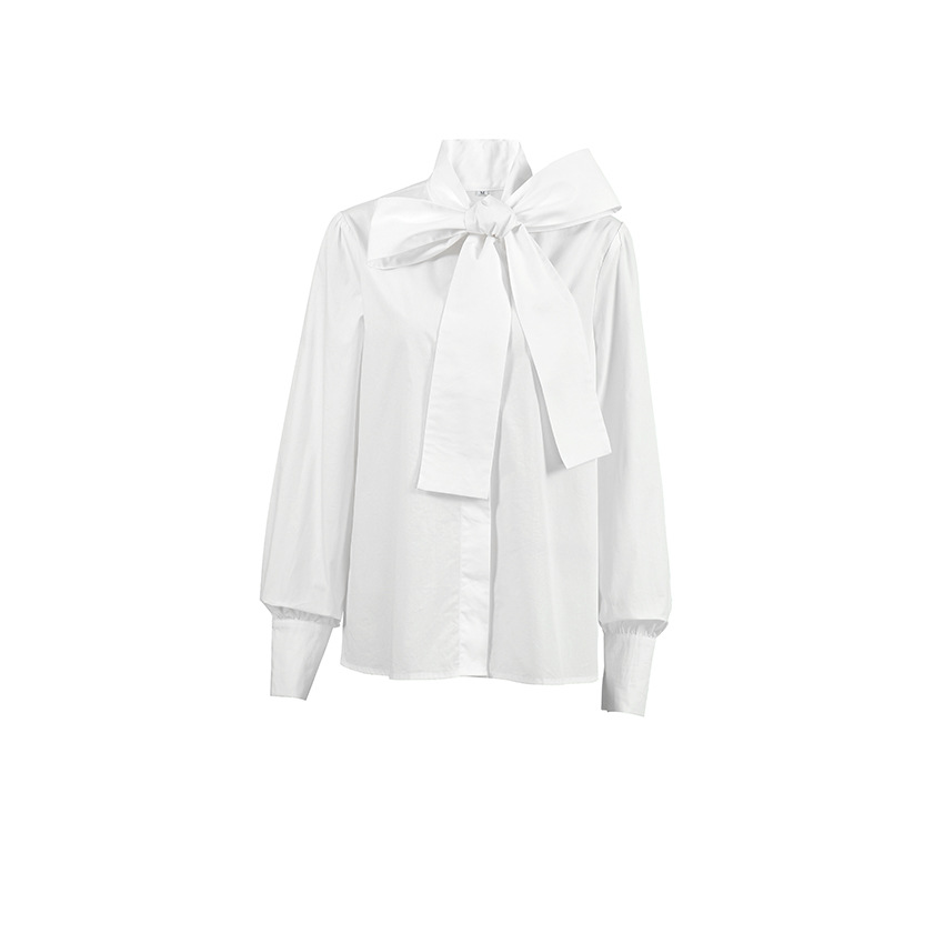 Camicia bianca con fiocco