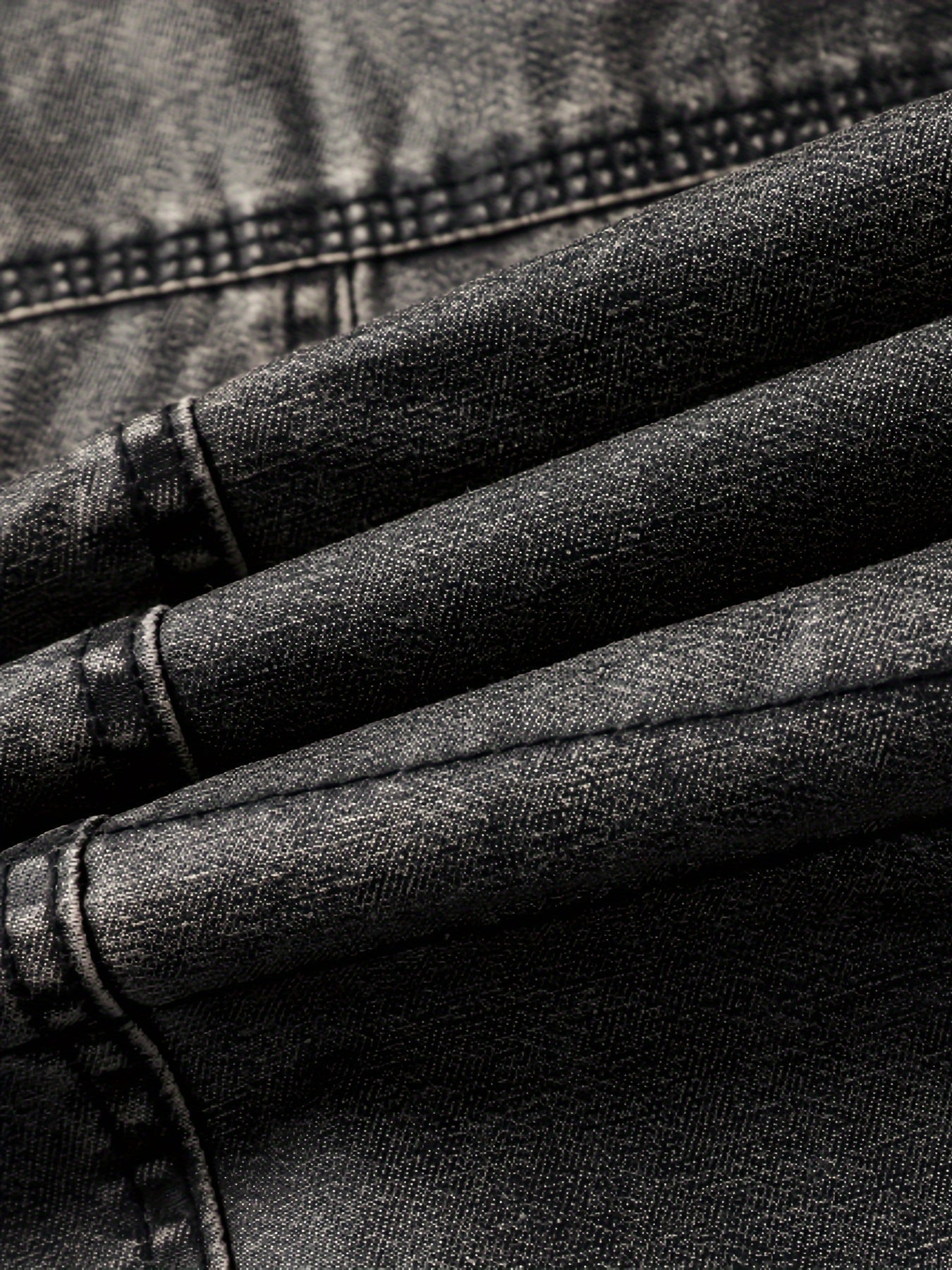 Giacca in denim nero da uomo