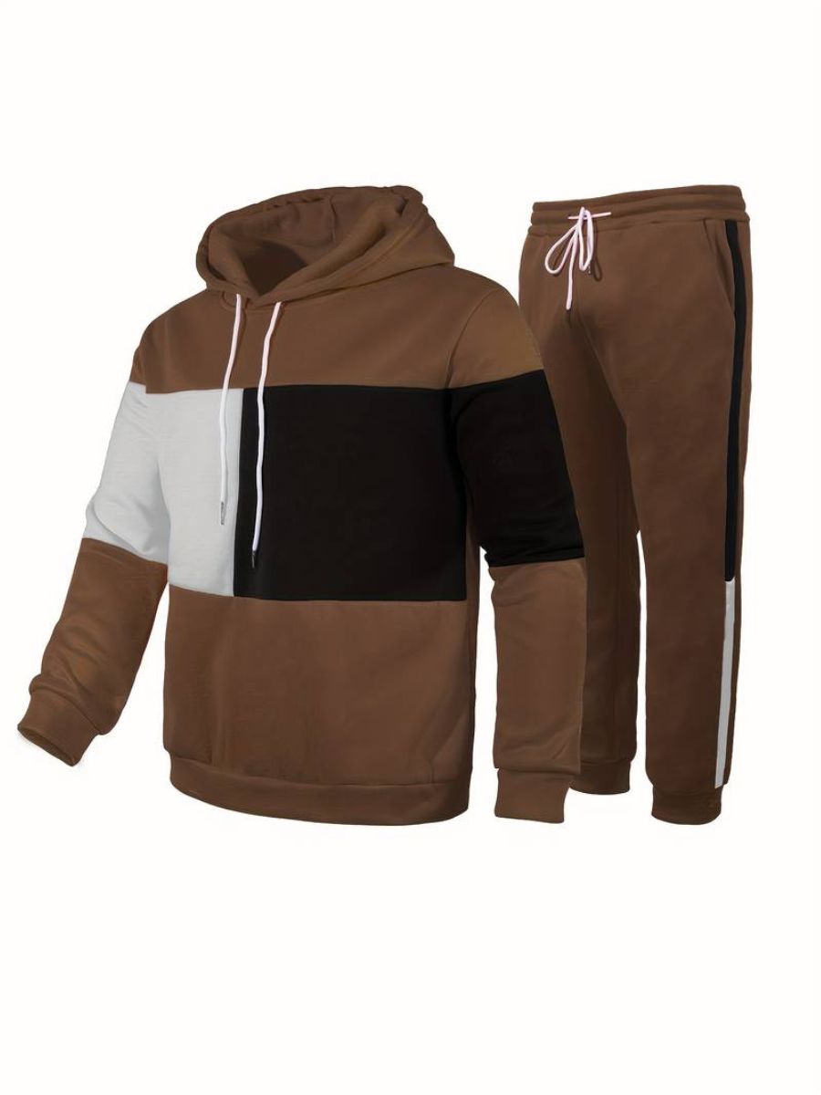 felpa con cappuccio e pantaloni da jogging con coulisse
