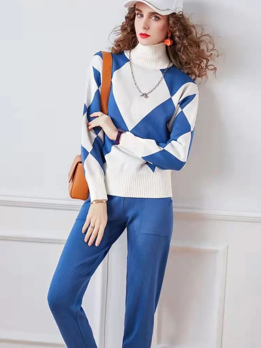 set maglione e pantaloni da donna